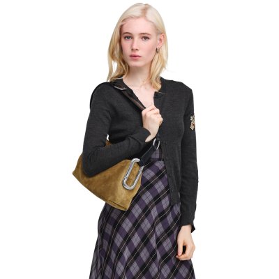 THE SCENE MEDIUM SHOULDER BAG IN SUEDE